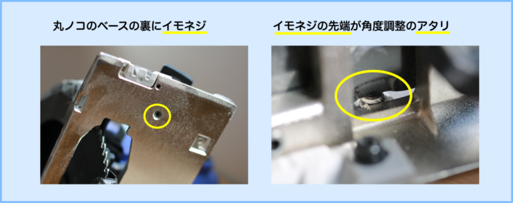 丸ノコの直角切断調整ぶの詳細画像