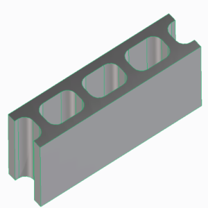 PTC Creo Elements/Direct Modeling Express　使い方動画　コンクリートブロック